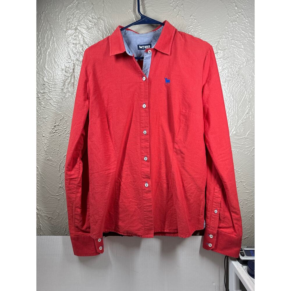 Toro Womens Cotton Button Up Long Sleeve Shirt‎ 100% Cotton Blouse Size XL